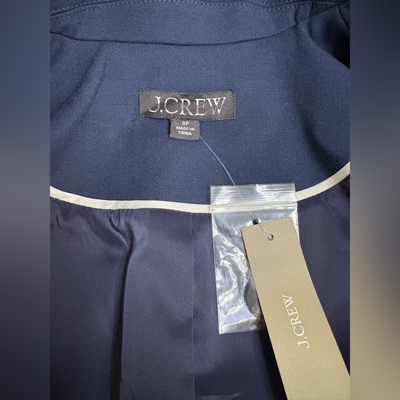 J. Crew Women's Blazer Petite Madelyn in four-season stretch Navy Size 0P NWT - Picture 7 of 8